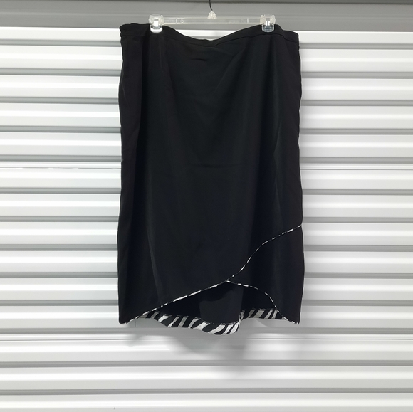 Lisa Rene' Skirt Women's Size 22W Black Office Career Wear Church - Picture 1 of 4